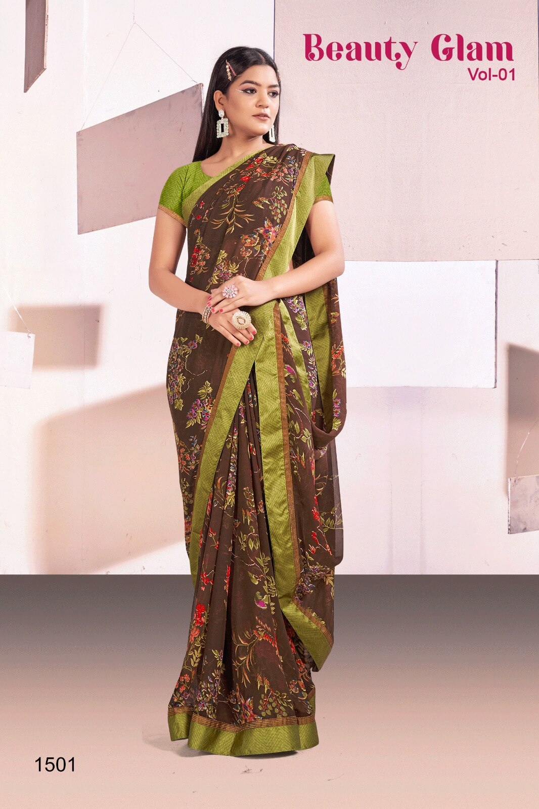 Mintorsi saree Beauty Glam